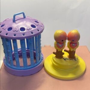 Vintage Littlest Pet Shop 1992 Kenner Birds in cage